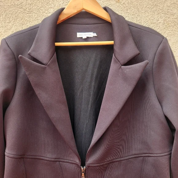 GOOD AMERICAN Women's Waisted Stretch Blazer Size 5 Extra Large Black - Picture 4 of 10